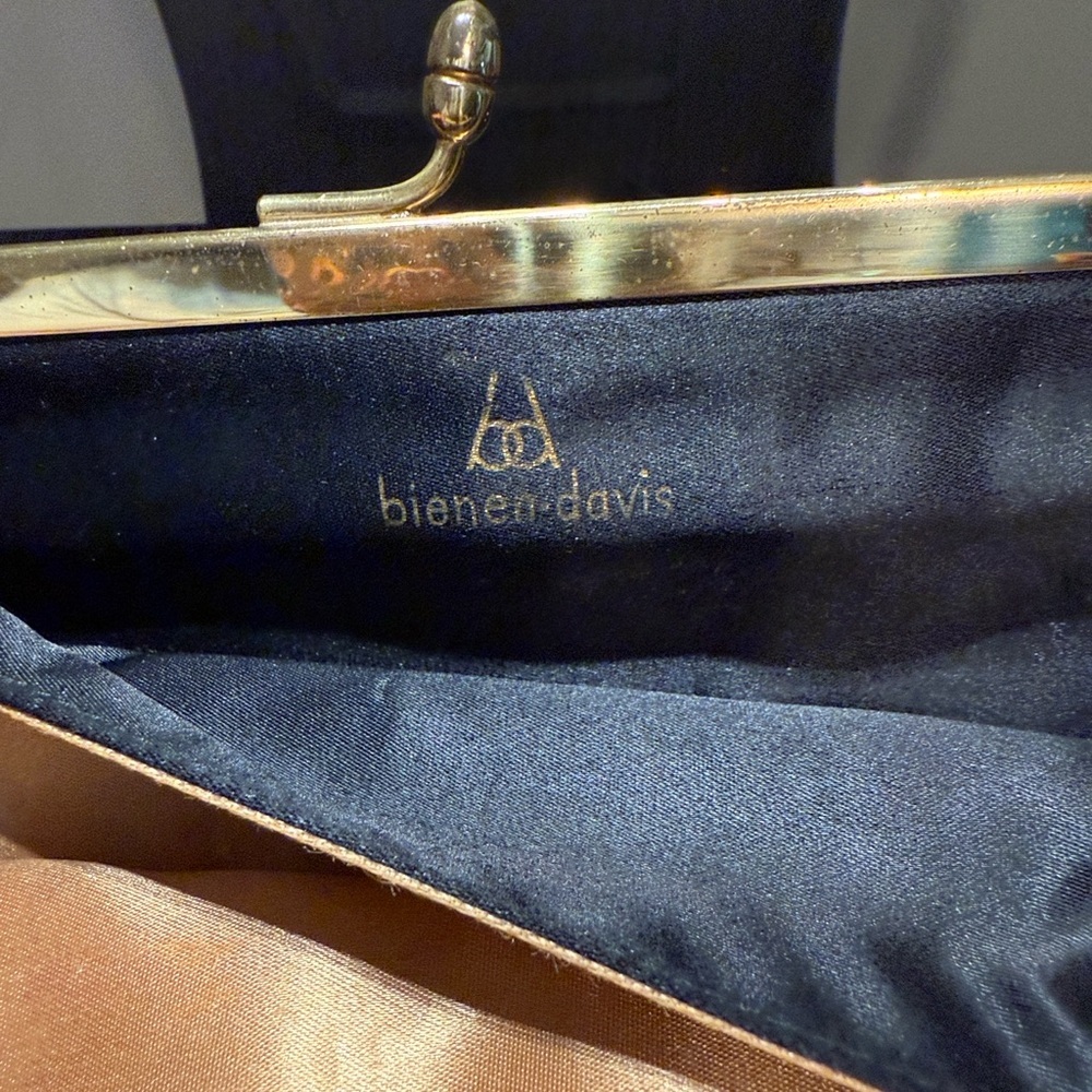 Bienen Davis Black and Gold Clutch